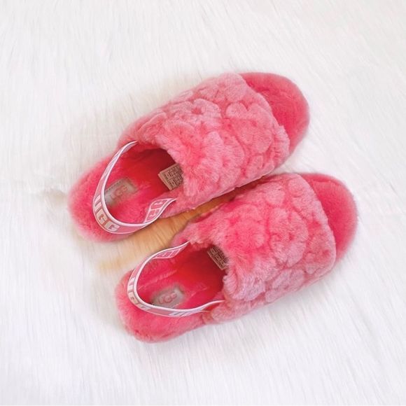 UGG Fluff Yeah Slide Slipper Poppy Sandal - Picture 3 of 6